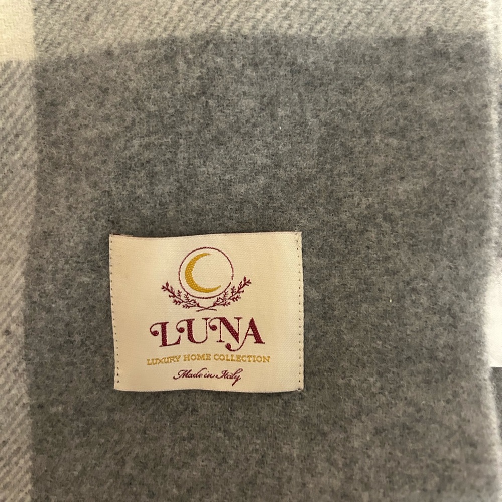 Gray Plaid Scarf - image 2